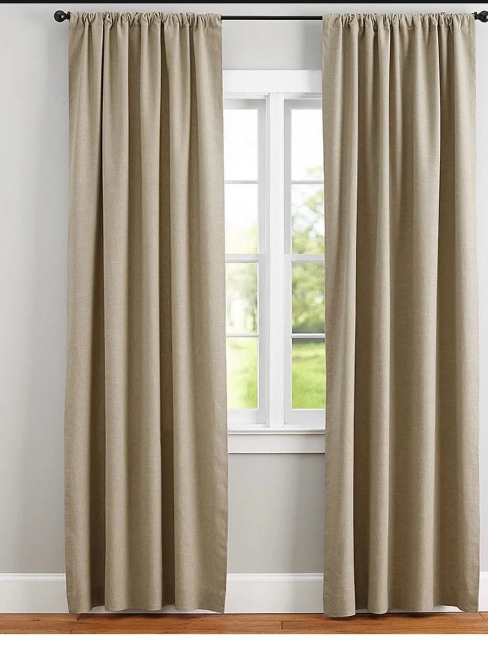 Pottery Barn Emery Linen Blackout Panel Curtains in Oatmeal
